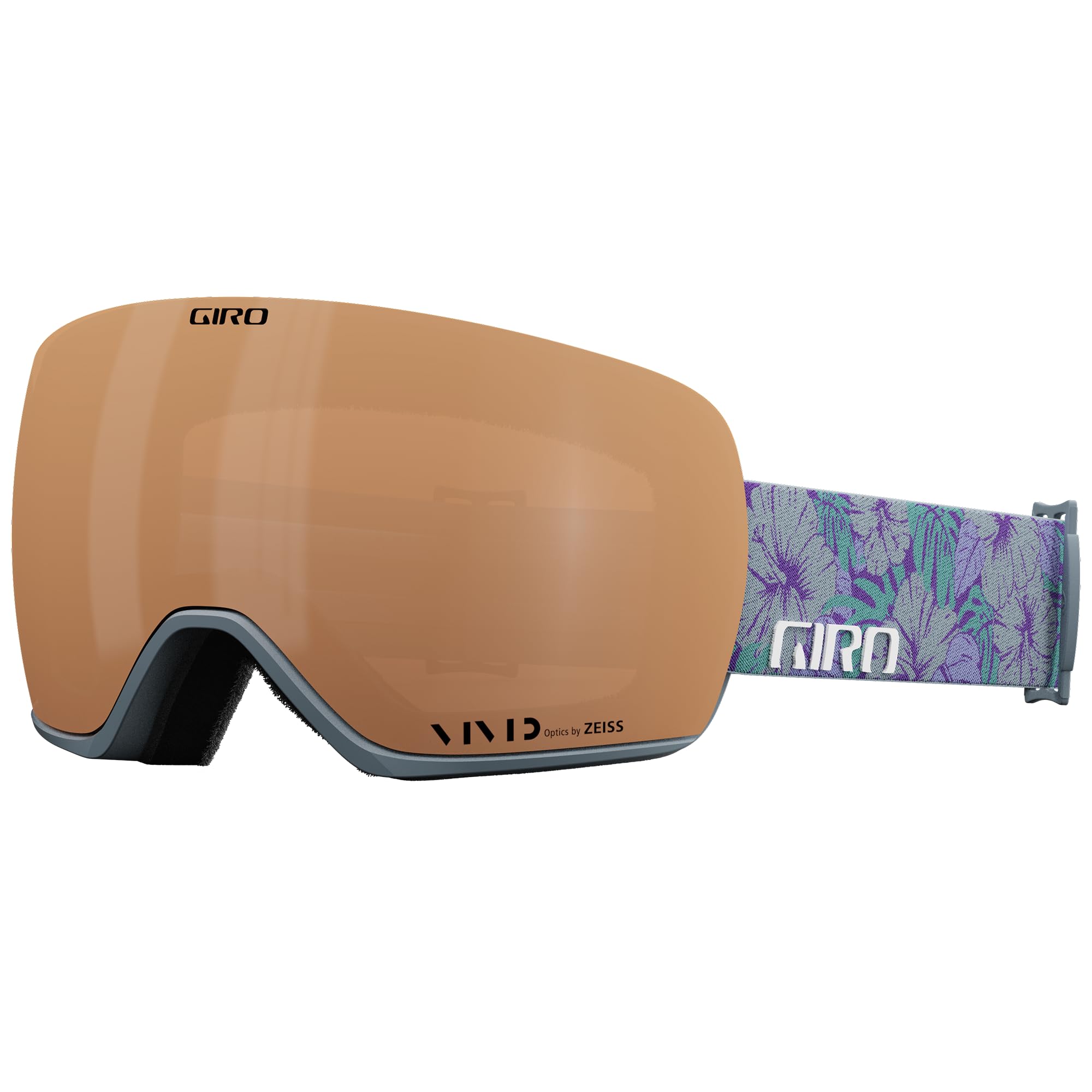 Giro Article II Ski Goggles - Snowboard Goggles for Men & Women - Grey Botanical Strap w/VIVID Copper/VIVID Infrared Lenses