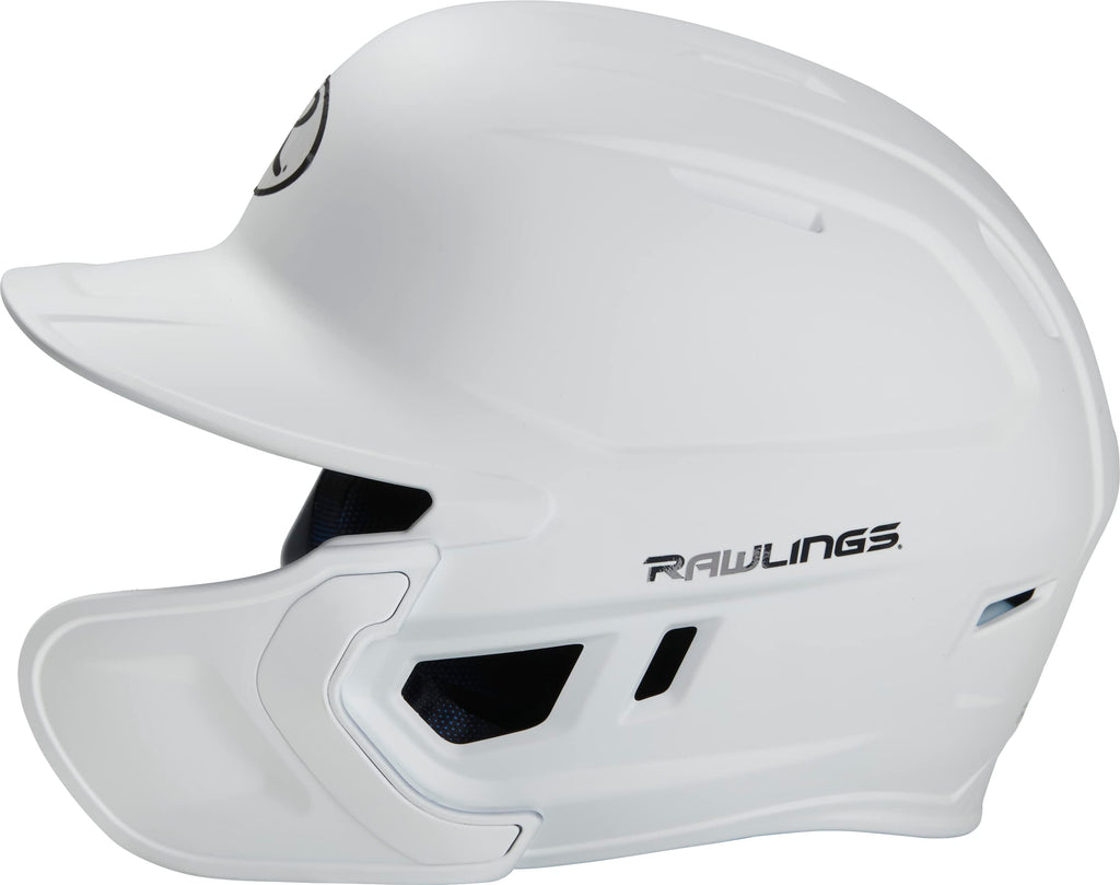 Rawlings 2022 Mach 1-Tone Matte Baseball Batting Helmet W/Rhb Adjext, Senior, Matte White