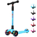 Allek Kick Scooter B02, Lean N Glide Scooter with Extra Wide PU Light-Up Wheels and 4 Adjustable Heights for Children from 3-12