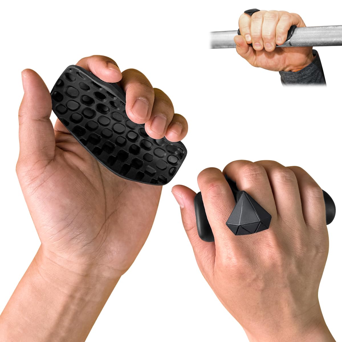 Rubber Gym Grips Weight Lifting Grips For Men & Women, Anti Slip Workout Grip For Hand Protection, Weightlifting Grips For Worko