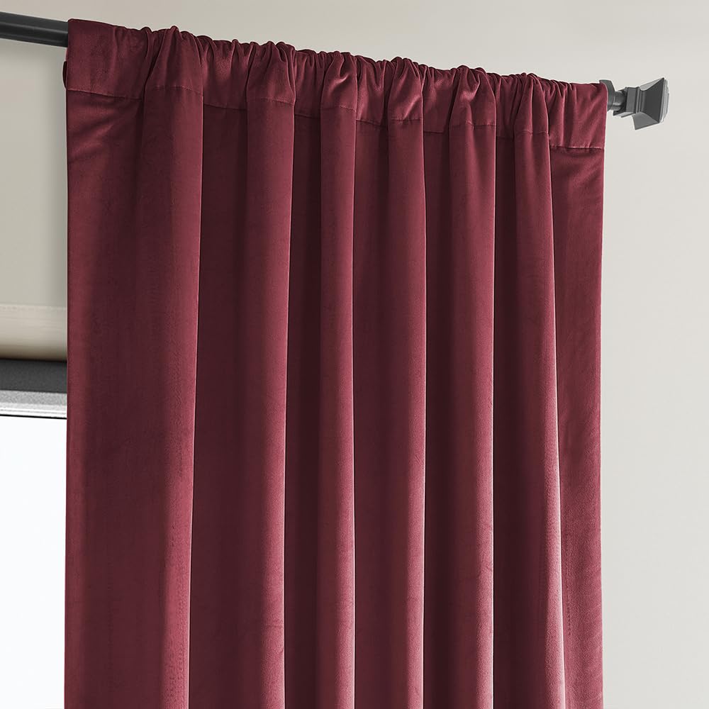 Hpd Half Price Drapes Heritage Plush Velvet Curtains For Bedroom  Living Room 50 X 96, Vpyc-179758-96 (1 Panel) Cinema Red
