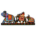 Craftooba Handcrafted Wooden Elephant Jaipur Inspired Fridge Magnets, Traditional Indian Design