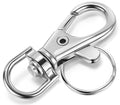 Yhyz Keychain Key Chain Rings Clips Swivel Bulk (10 Sets, Sliver), Swivel Lanyard Snap Hooks With Rings, Small Lobster Claw Clas