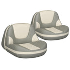 Leader Accessories Pro Casting Boat Seats Lean Pro High Back Fishing Bass Boat Seat Butt Seat 2 Seats (Beige Light Gray)