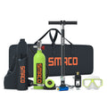 Smaco Scuba Tank Diving Gear For Diver 1L Mini Scuba Tank Oxygen Cylinder With 15-20 Minutes Underwater Breathing Portable Divin