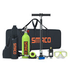Smaco Scuba Tank Diving Gear For Diver 1L Mini Scuba Tank Oxygen Cylinder With 15-20 Minutes Underwater Breathing Portable Divin