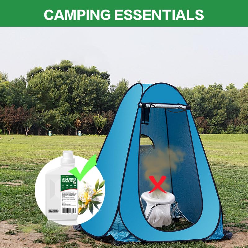 Wenge Urine Super Absorbent, Solidifier - 180 Use Poo Gel For Camping, Eco Absorbent Liquid Waste Gelling And Deodorizing Powder