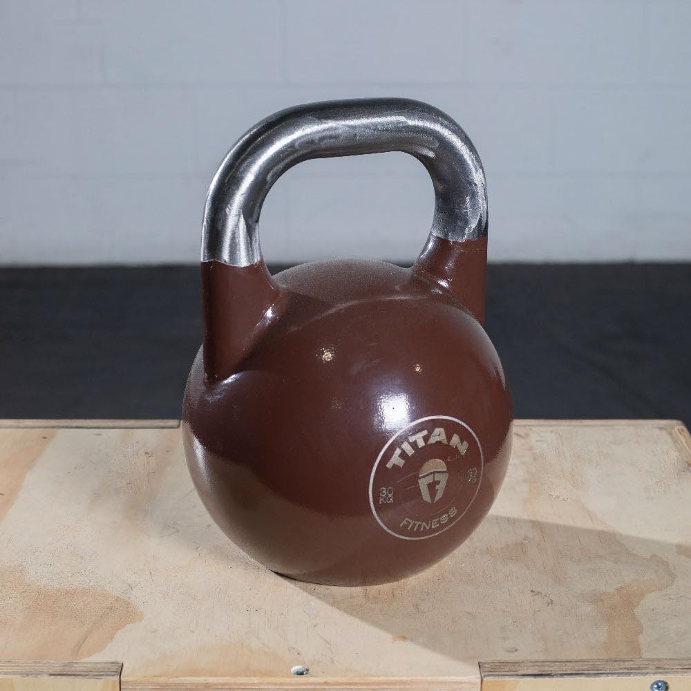 Titan Fitness 30 Kg Competition Kettlebell, Single Piece Casting, Kg Markings, Full Body Workout