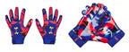 Under Armour Men'S F9 Nitro Novelty Football Gloves, (400) Royal/Red/Metallic Copper, X-Large