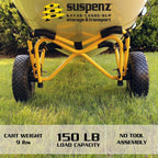 Suspenz Kayak Canoe Transport Trailer, Dlx Kayak Cart, Trolley With Airless Wheels And Straps, Weight Capacity 150 Lbs, Yellow (