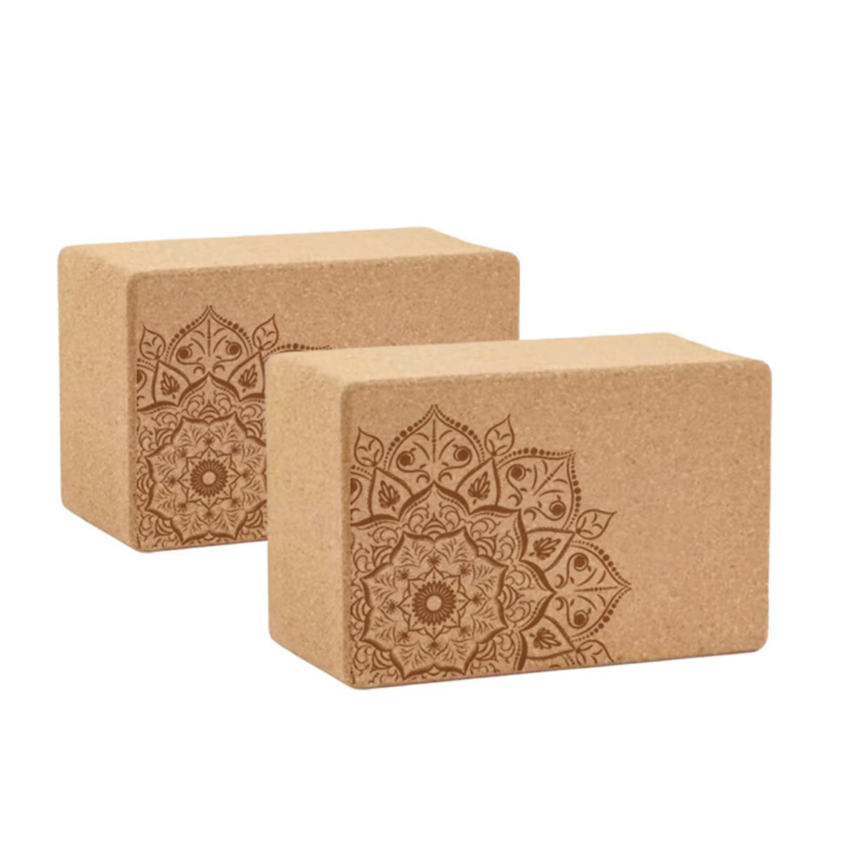 CLOVRIX High Density Cork Block Strong Support Mind Textured Surface Exercise Gear for Dance Class, Fitness Training, 4X6X9 Yog