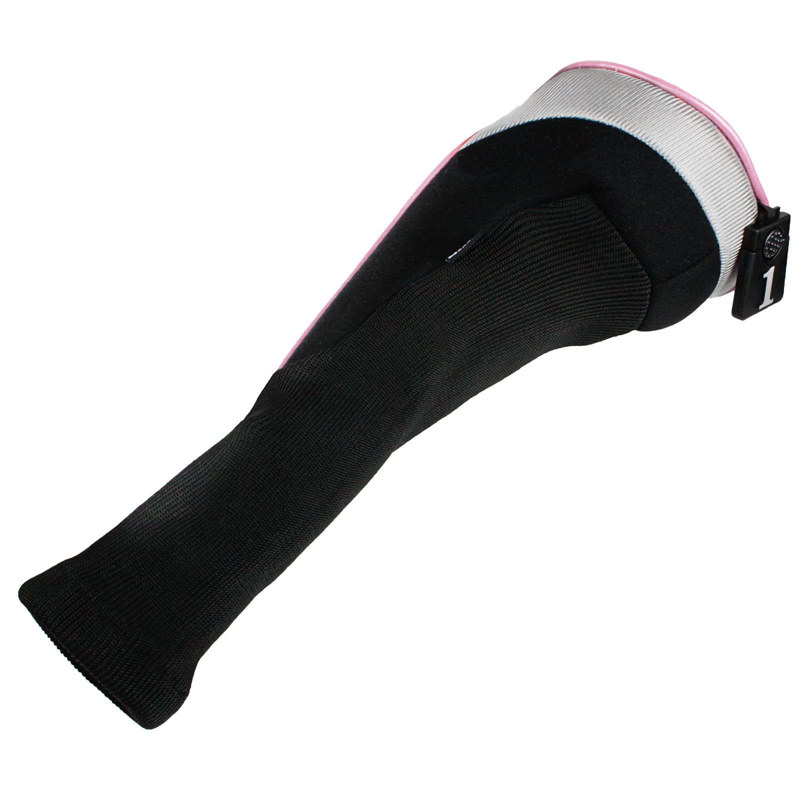 Andux 4Pcs/Set Golf 460Cc Driver Wood Club Head Covers Long Neck With Interchangeable No. Tags Pink