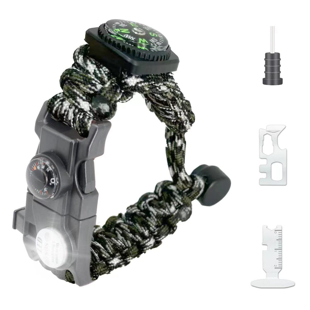 Nvioasport 20 In 1 Paracord Bracelet, Survival Whistle, Perfect For Camping, Hiking,Survival Bracelet