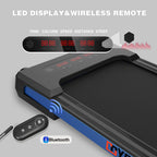 Goyouth 2 In 1 Under Desk Electric Treadmill Motorized Exercise Machine With Wireless Speaker, Remote Control And Led Display, W