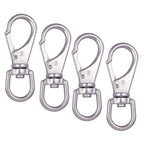 Mixiflor Stainless Steel Swivel Eye Snap Hook, 4 Pack (4 Inch) Swivel Snap Hook Flag Pole Clips, Rotating Diving Clips Spring Ho