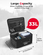 Kemimoto Golf Trunk Organizer Collapsible 1680D Waterproof Golf Trunk Organizer For Car, Suv, Large Storage Space To Store Golf