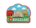 VVWV I Love Bangalore India Souvenir Wooden Fridge Magnets Refrigerator Home Kitchen Dcor MDF Fridge Magnet L X H 3 X 3 Inch