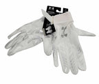 Under Armour Men'S F9 Nitro Novelty Football Gloves, (101) White/Distant Gray/Metallic Silver, Medium