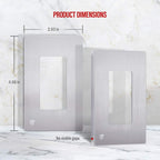 Enerlites Elite Series Screwless Decorator Wall Plate Child Safe Outlet Cover, Gloss Finish, Size 1-Gang 468 H X 293 L, Unbreaka