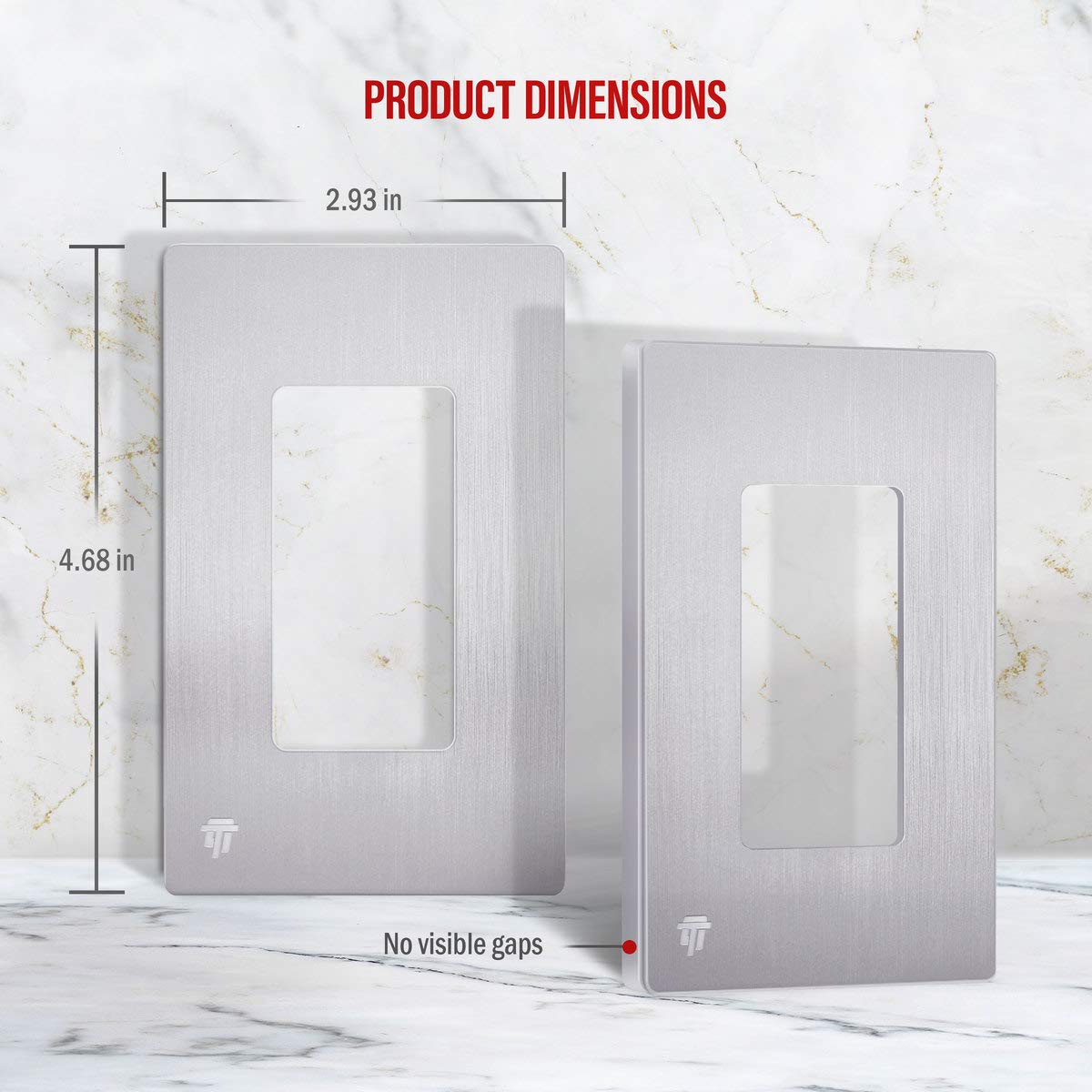 Enerlites Elite Series Screwless Decorator Wall Plate Child Safe Outlet Cover, Gloss Finish, Size 1-Gang 468 H X 293 L, Unbreaka