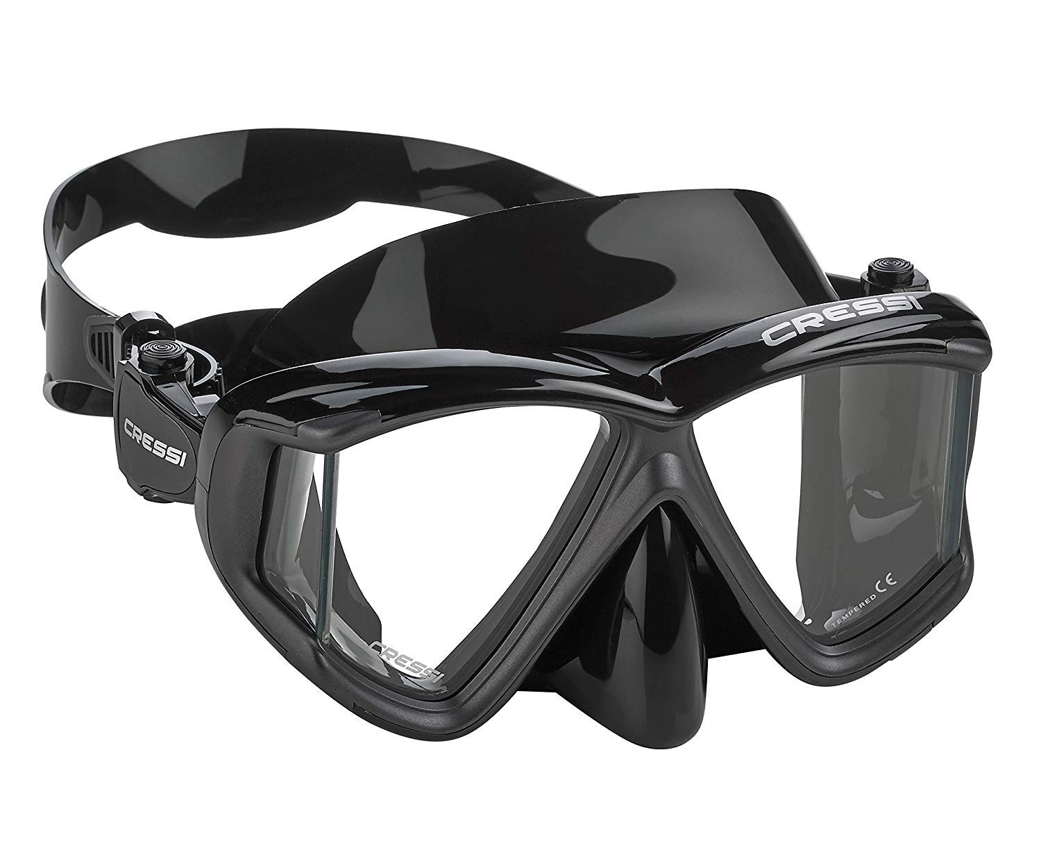 Cressi Liberty Quattro Panoramic Masks, Black/Graphite