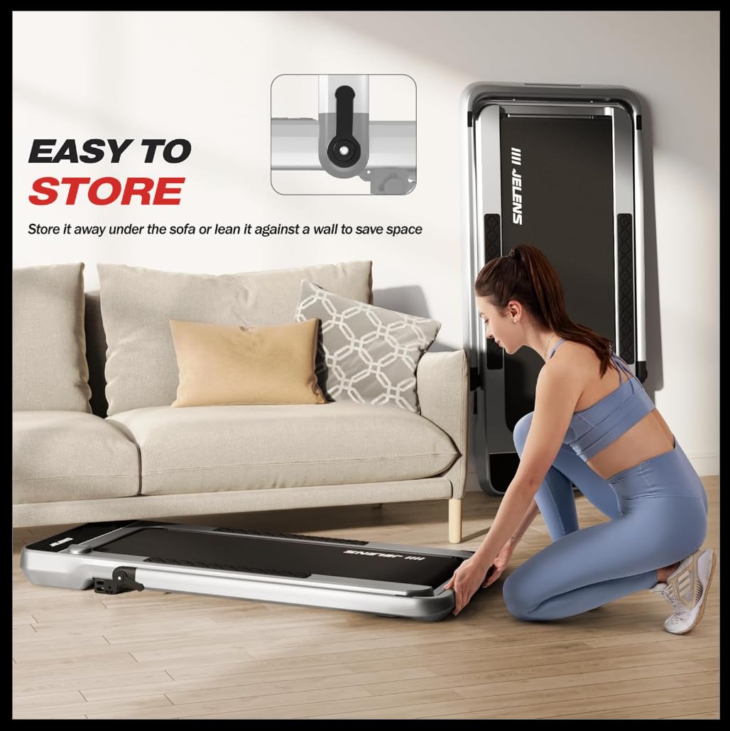 Treadmill for Home, Walking Pad Treadmill with Incline, 2-in-1 Portable Walking Pad with Handle Bar, 330LBS Weight Capacity 2.5H