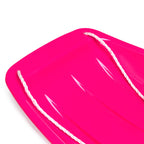 Best Choice Products 35In Kids Plastic Toboggan Snow Sled W/Pull Rope, 2 Handles - Pink