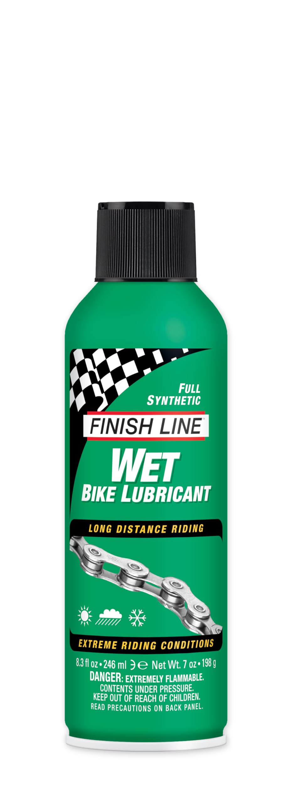 Finish Line Wet Bike Lubricant Aerosol Spray, 8-Ounce