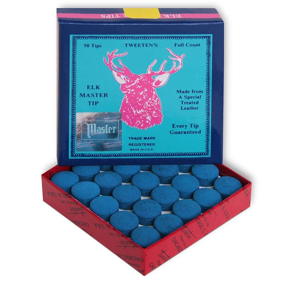 Tweeten Elk Master Billiard Pool Cue Tips - 1 Box - 50 Tips - Choose Your Size (11 Mm)