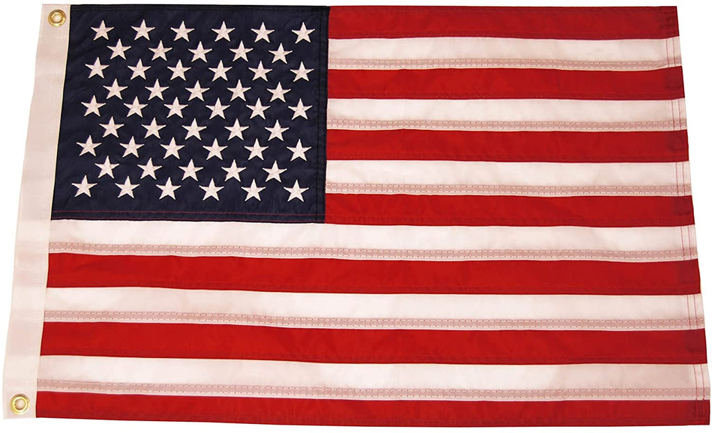 Taylor Made Sewn American Flag for Boats, 24 x 36, Marine-Grade Nylon, Fade Resistant, Brass Grommets, Embroidered Stars and Str