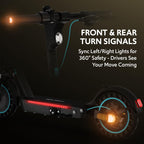 Electric Scooter for Adults, Foldable E-Scooter with Dual Suspension & Front/Rear Turn Signal Lights, 650W Motor, 36V 18AH Batte
