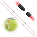 FINGER TEN Golf Alignment Sticks Collapsible Rods Swing Trainer Tools 48 Inch Set of 2, Fits in Golf Bag Tour Stickers Practice 