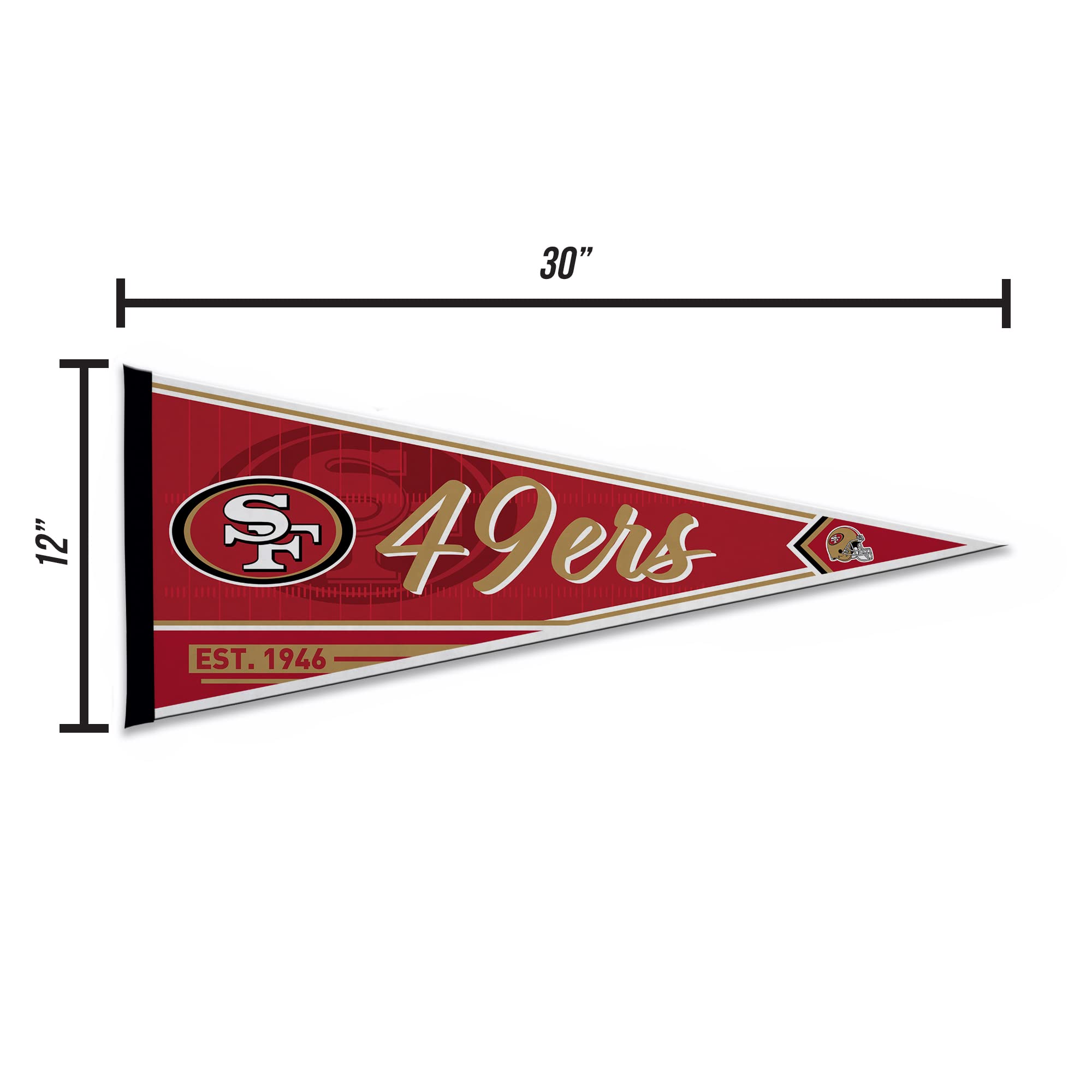 Rico Industries Nfl Football San Francisco 49Ers Classic 12'' X 30'' Felt Wall D  Cor Pennant - Great For Home/Bed Room/Man Cave
