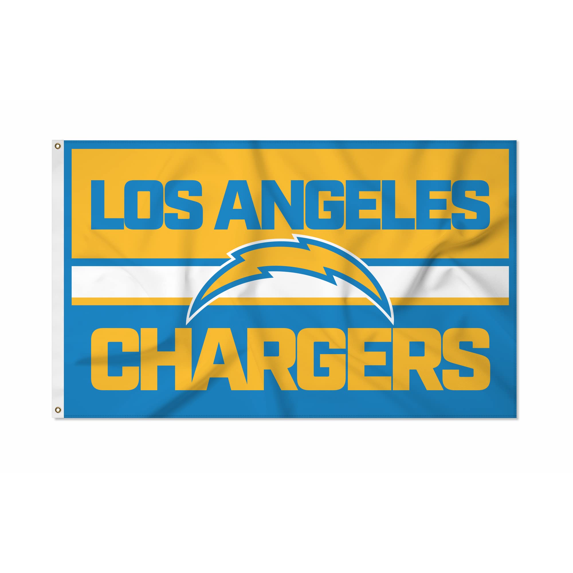 Rico Industries NFL Football Los Angeles Chargers Bold 3' x 5' Banner Flag Single Sided - Indoor or Outdoor - Home D  cor