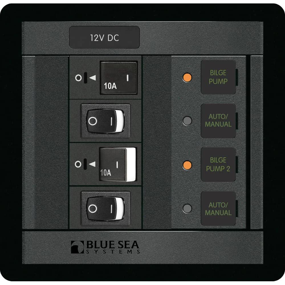 Blue Sea Systems 1522 360 Panel Dual Bilge Pump Control