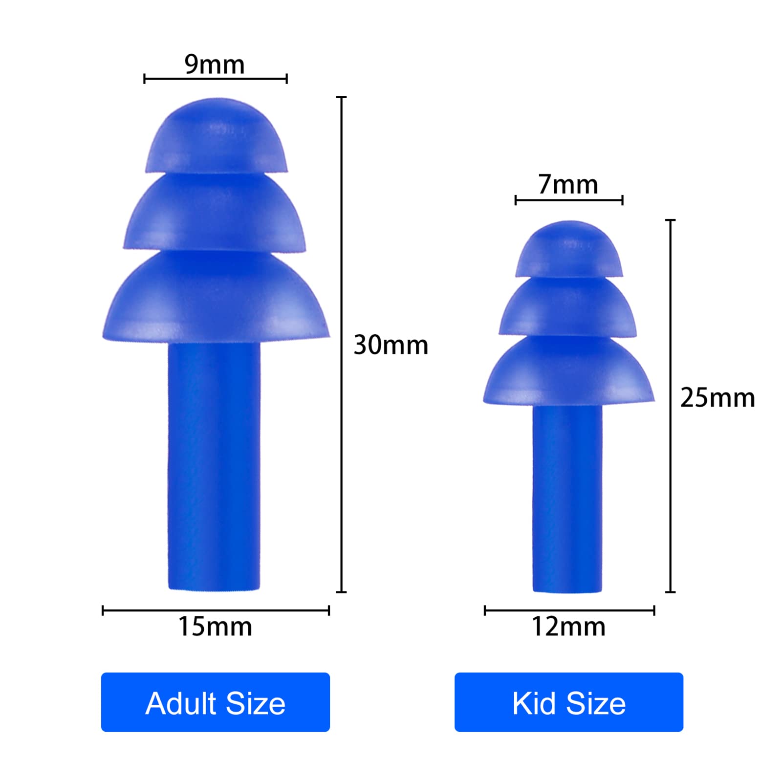 Bememo 6 Pairs Kids Ear Plugs Noise Cancelling Reusable Earplugs For Sleeping And Swimming, 6 Assorted Colors