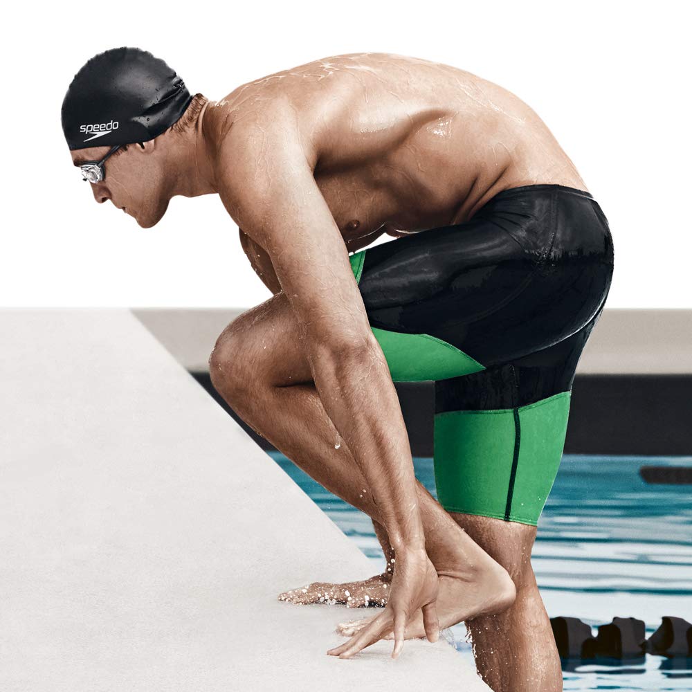Speedo Unisex-Child Swim Goggles Vanquisher 2.0 Junior,Black/Green