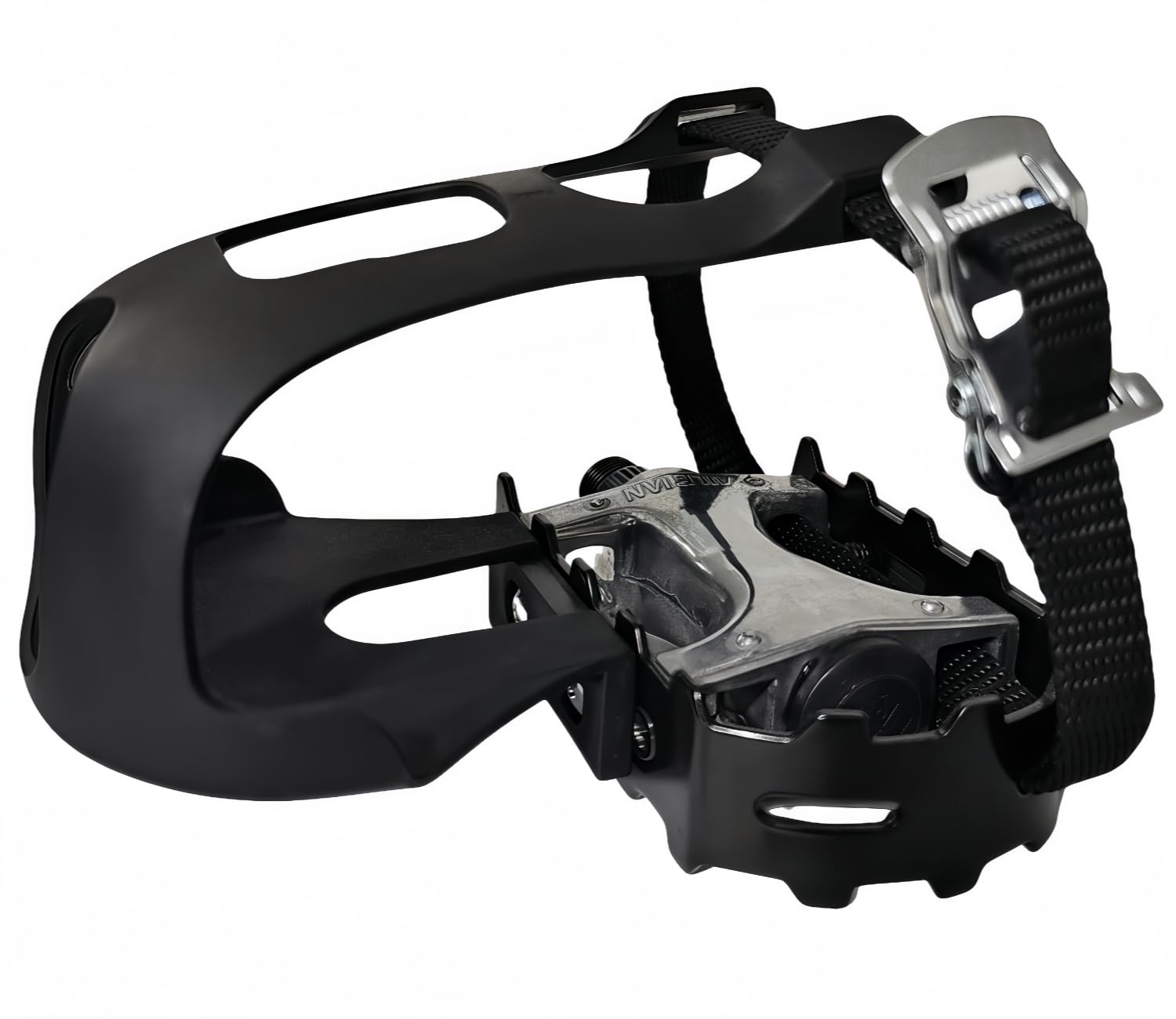 Ybeki Bike Pedals With Toe Clip And Straps, For Exercise Bike, Spin Bike And Outdoor Bicycles, 9/16-Inch Spindle Resin/Alloy Bic
