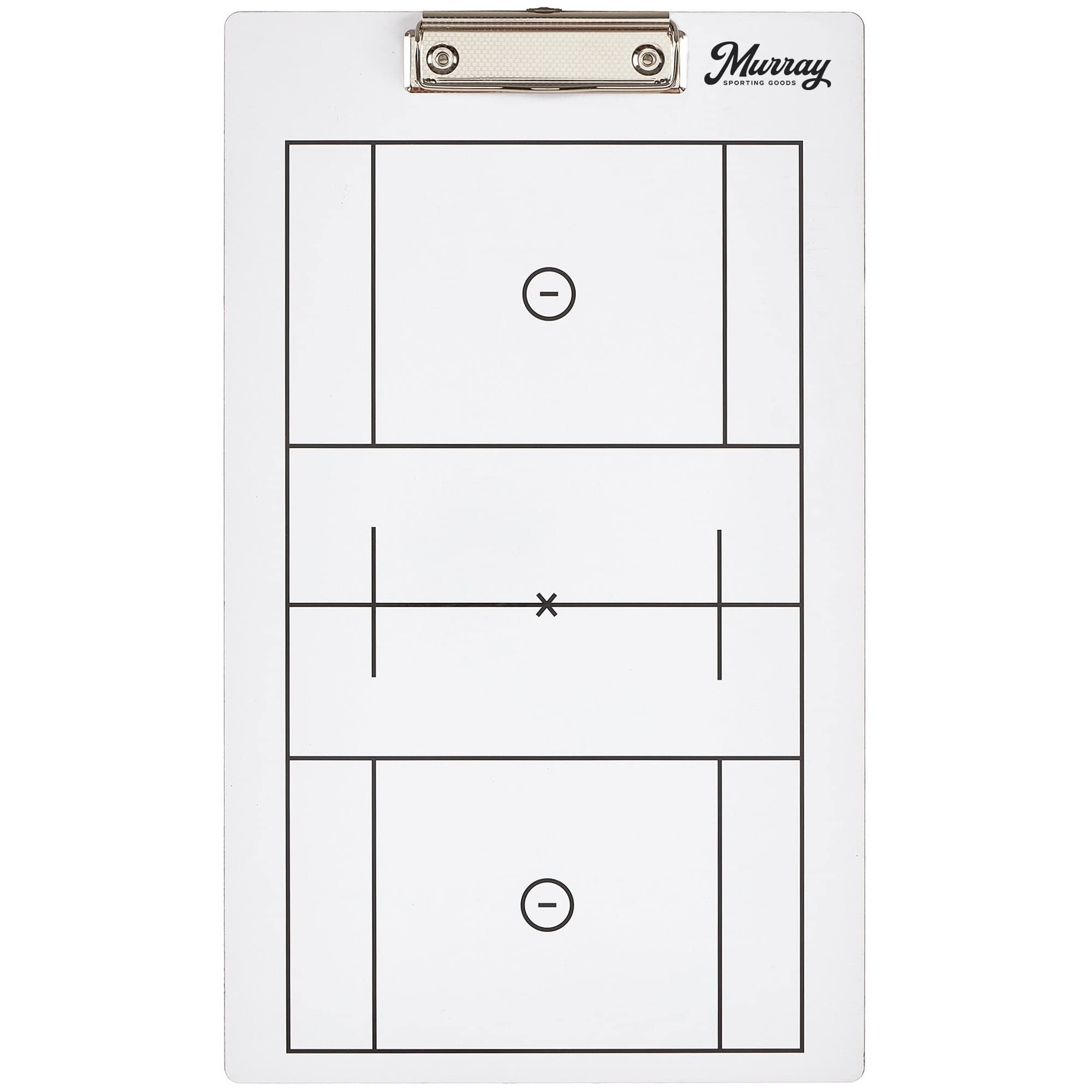 Murray Sporting Goods Dry Erase Coaches Clipboard | Double-Sided Dry Erase White Board (Lacrosse)