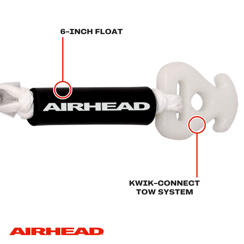 Airhead Self Centering Cable Tow Harness For 1-2 Rider Towable Tubes, Water Skis And Wakeboards, 14-Feet