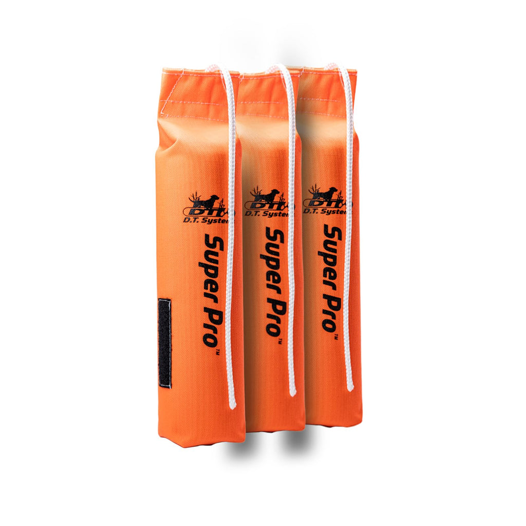 D.T. Systems Cordura Nylon Dog Training Dummy, Blaze Orange, Large, 3-Inch By 12-Inch, 3-Pack (83203)