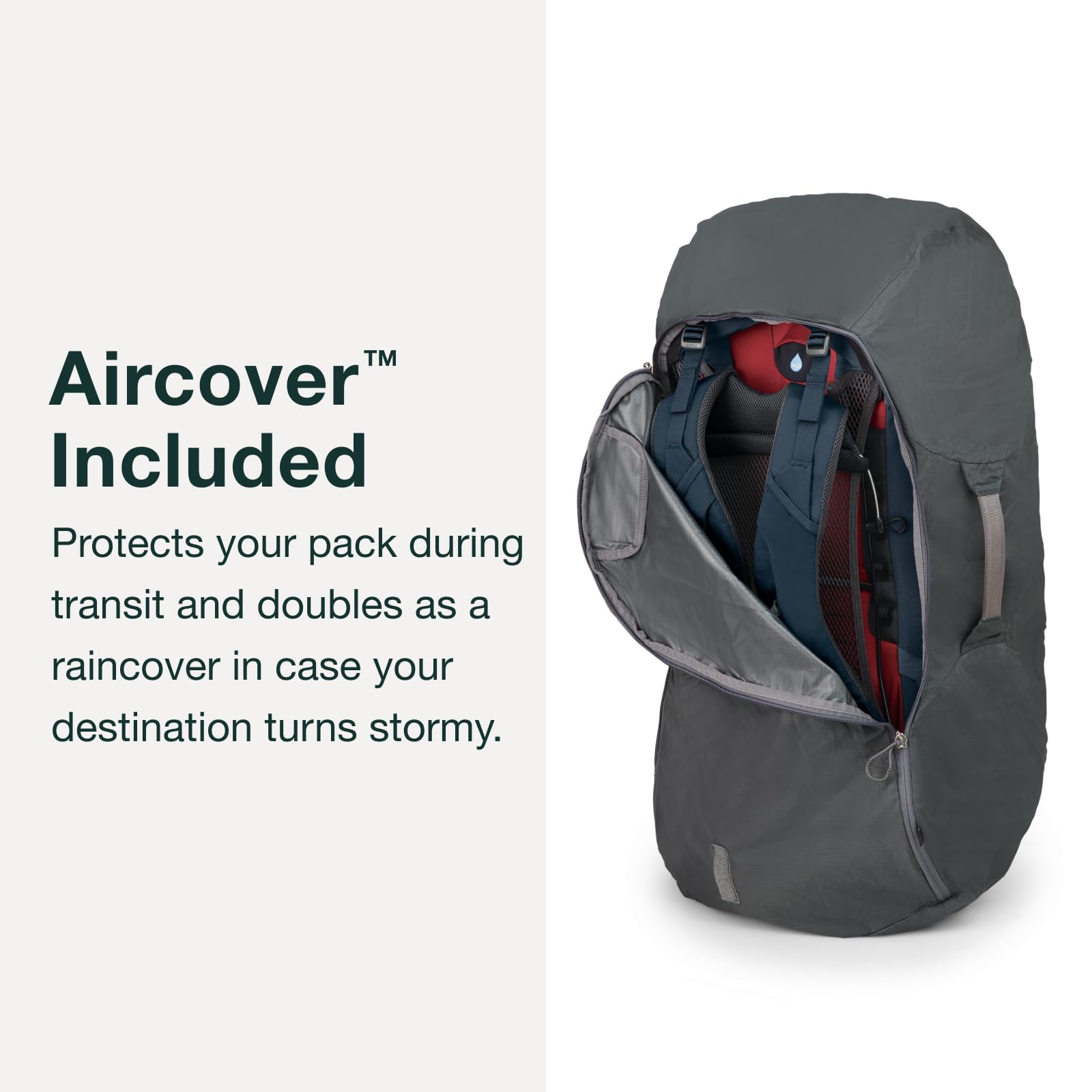 Osprey Farpoint Trek 55L Mens Travel Backpack, Muted Space Blue, One Size
