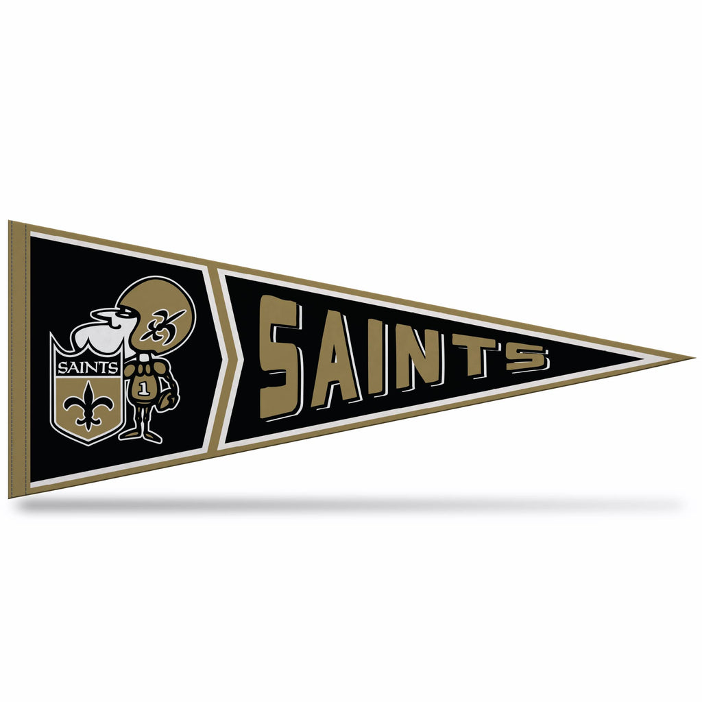 Rico Industries Nfl Football New Orleans Saints Retro - Alt 12'' X 30'' Felt Wall D  Cor Pennant - Great For Home/Bed Room/Man C
