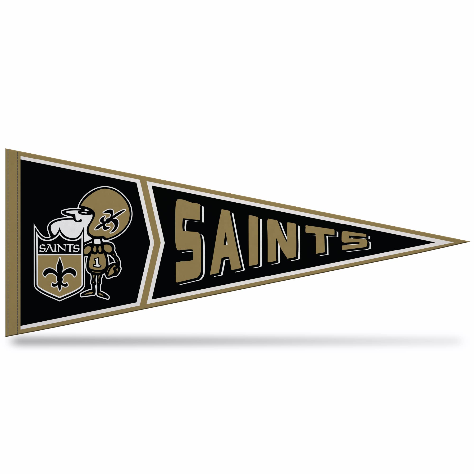 Rico Industries Nfl Football New Orleans Saints Retro - Alt 12'' X 30'' Felt Wall D  Cor Pennant - Great For Home/Bed Room/Man C