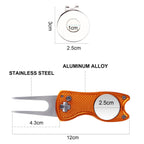 Eshan Golf Divot Tool With Ball Marker Magnetic Hat Clip Golf Court Accessories Gifts For Men Women Golfer
