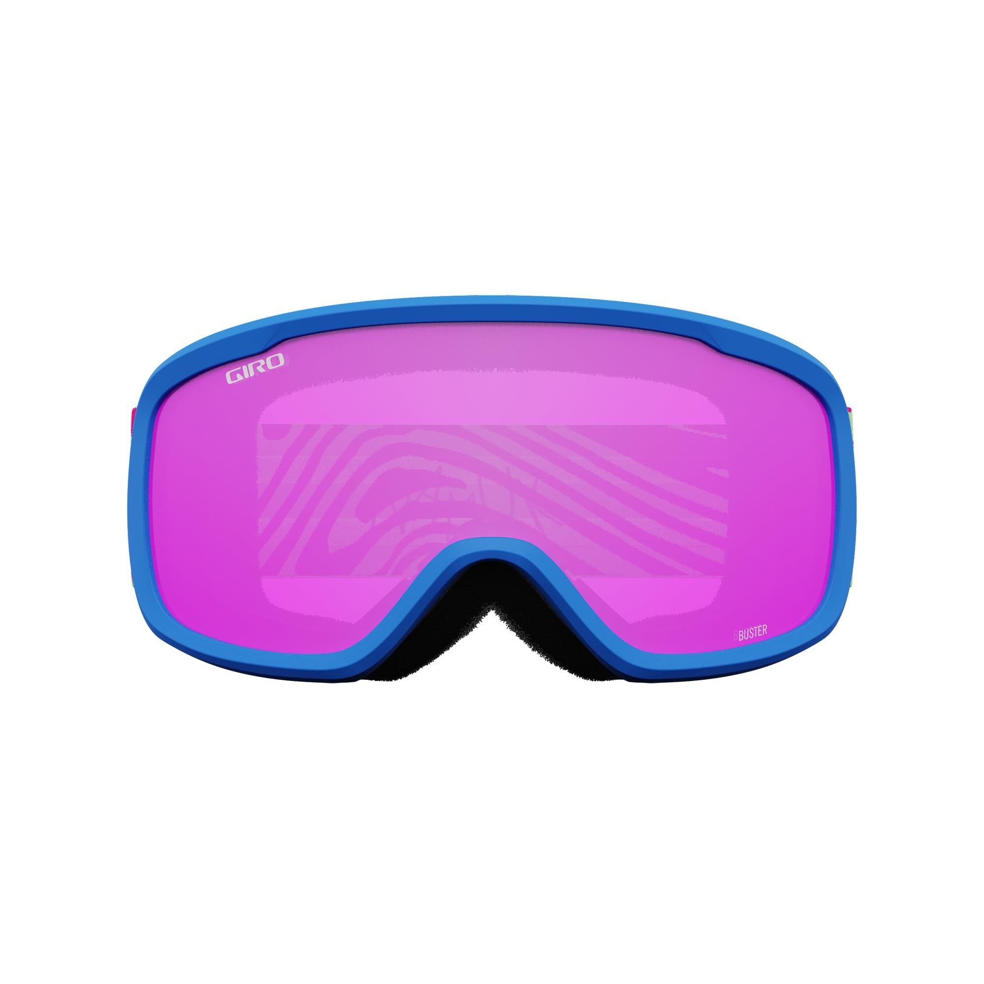 Giro Buster Youth Ski Goggles - Snowboard Goggles For Kids, Boys, And Girls - Namuk Dark Rose Strap With Amber Pink Lens