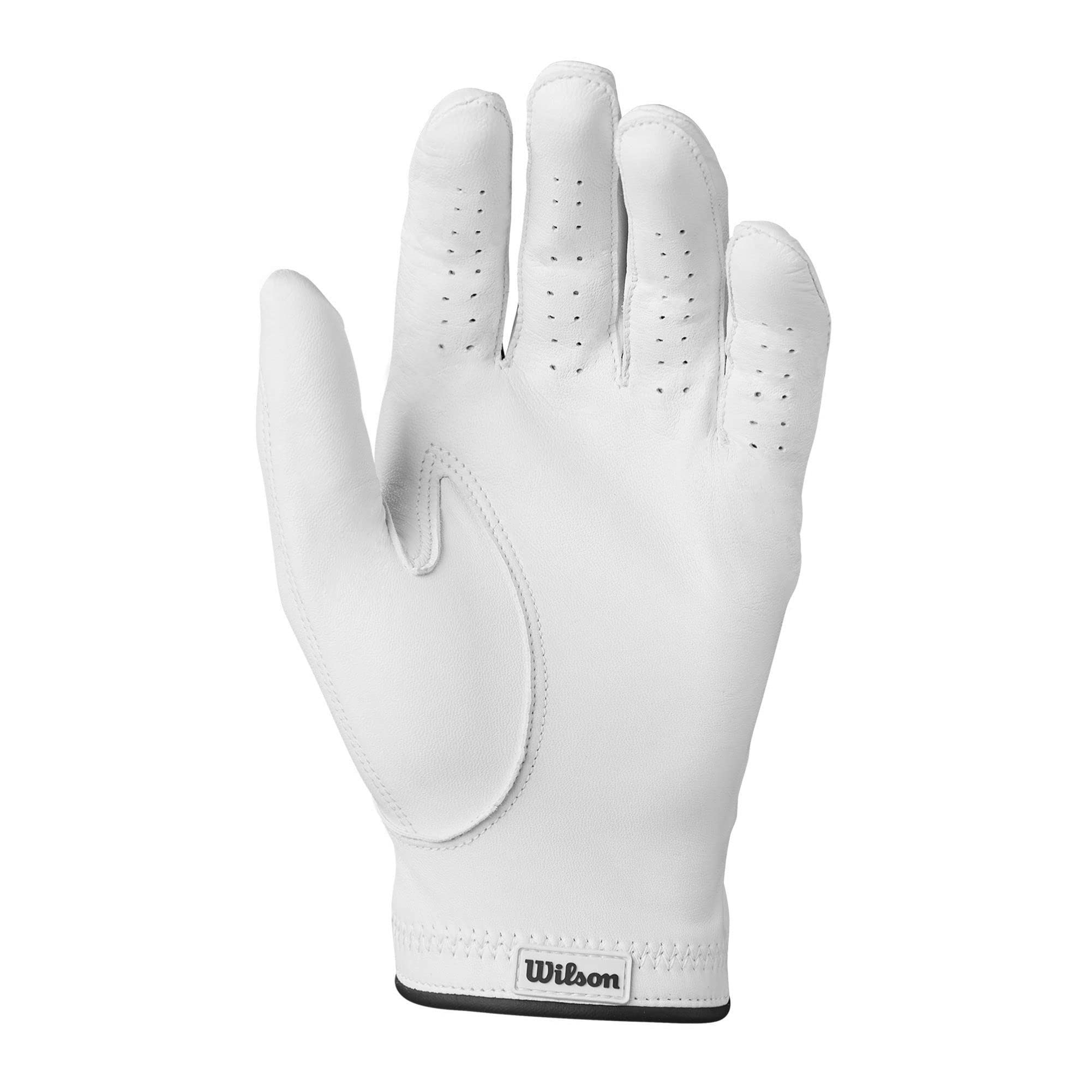Wilson Men'S Conform Golf Glove - Left Hand, White/Black, Cadet X-Large