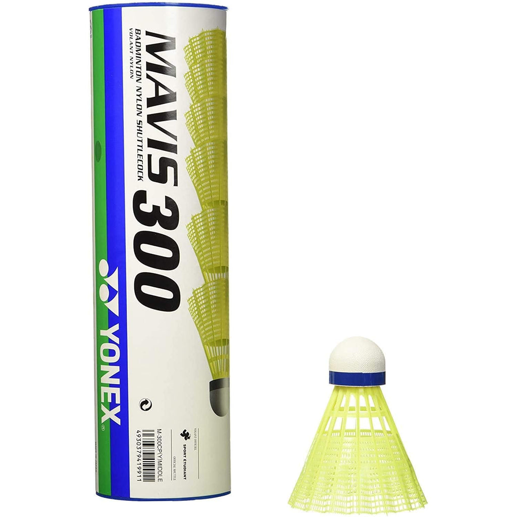 Yonex Mavis 300 Yellow Nylon Shuttlecocks 1/2Doz