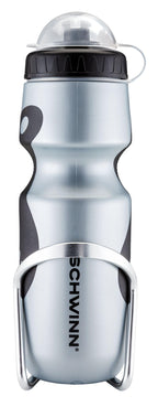 Schwinn Sport Water Bottle And Bottle Holder Combo, Holds 23 Oz Or 680 Ml, Bpa-Free Squeeze Sport Bottle, Easy To Attach Alloy C