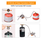 Sagafly Portable Camping Gas Stove With 1Lb Propane Tank Adapter, Foldable Camp Stove Backpacking Stove With Piezo Ignition For